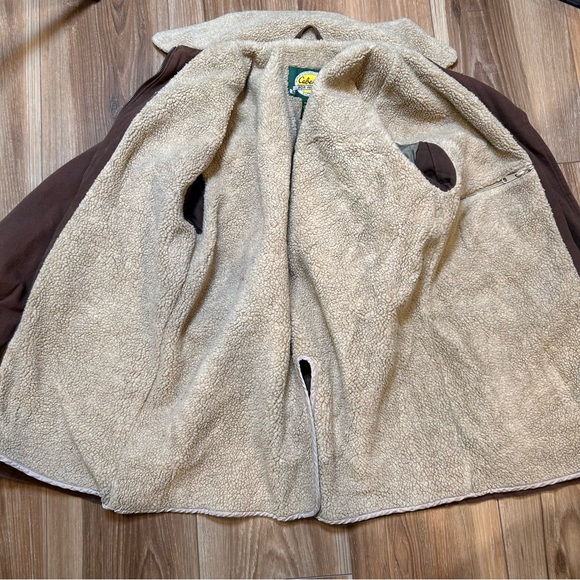 Cabelas women’s fleece Sherpa lined duck canvas chore coat size large barn work - Picture 7 of 10